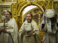 20 апреля 2019 года, в день Лазаревой субботы, митрополит Псковский и Порховский Тихон совершил Божественную Литургию в Успенском храме Псково-Печерской обители.
