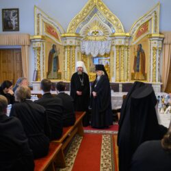 16 февраля 2022 года в Псковской епархии прошла пастырская встреча с епископом Верейским Пантелеимоном, викарием Святейшего Патриарха Московского и всея Руси