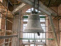 В Пскове продолжаются реставрационные работы колокольни Свято-Троицкого кафедрального собора