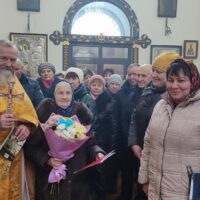 В храме святых Бориса и Глеба с. Вышгородок поздравили старейшую певчую с 95-летним юбилеем