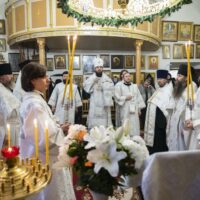 Митрополит Арсений совершил Божественную Литургию в Рождества Богородицы Снетогорском монастыре