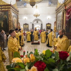 В канун Недели Собора Псковских святых митрополит Арсений возглавил всенощное бдение в Свято-Троицком кафедральном соборе