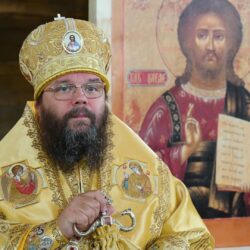 Слово митрополита Псковского и Порховского Матфея в восстанавливающемся храме деревни Петрилово