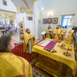 В день памяти святого князя Александра Невского в воинском храме города Пскова состоялось престольное торжество
