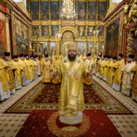 В день своего тезоименитства митрополит Матфей совершил Литургию в кафедральном соборе