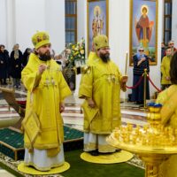 Митрополит Матфей сослужил за всенощным бдением в храме Успения Пресвятой Богородицы (в Останкино) города Москвы