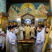 Митрополит Матфей возглавил престольное торжество в храме святителя Василия Великого (на Горке) города Пскова