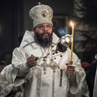 Митрополит Матфей совершил всенощное бдение в Псково-Печерском монастыре