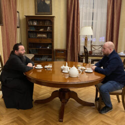 Состоялась рабочая встреча митрополита Матфея и главы города Пскова Бориса Елкина