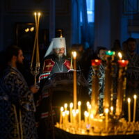 Митрополит Матфей совершил чтение покаянного канона святителя Андрея Критского в храме святого Александра Невского города Пскова