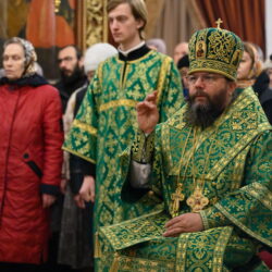 В Неделю Ваий митрополит Матфей совершил Литургию в Свято-Троицком кафедральном соборе