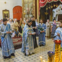 20-21 июля 2018 года, в день прославления Казанской иконы Божией Матери в Свято-Троицком кафедральном соборе города Пскова прошли праздничные богослужения.