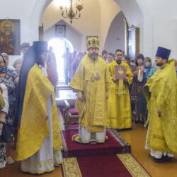 15 июля 2018 года, в Неделю 7-ю по Пятидесятнице, празднование положения Ризы Пресвятой Богородицы во Влахерне, митрополит Псковский и Порховский Тихон совершил Божественную Литургию в храме архангелов Михаила и Гавриила города Пскова.