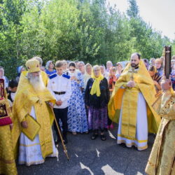 28 июля, в день памяти святого равноапостольного великого князя Владимира, в храме поселка Черская Палкинского района прошел престольный праздник.