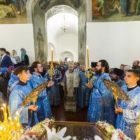 14 октября 2019 года, в праздник Покрова Пресвятой Богородицы, митрополит Псковский и Порховский Тихон совершил Божественную Литургию в храме Покрова Пресвятой Богородицы (от Торгу) города Пскова.