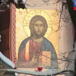 В эфире ГТРК «Псков» рассказали, как в зимний период будет проводится реставрация башни Святых ворот Свято-Успенского Псково-Печерского монастыря