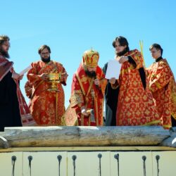 Митрополит Арсений совершил чин основания храма святых цесаревича Алексия и врача Евгения Боткина при Псковской областной инфекционной клинической больнице