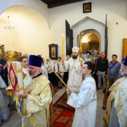 В Неделю 7-ю по Пасхе митрополит Арсений совершил Литургию в храме святых Космы и Дамиана (с Примостья)