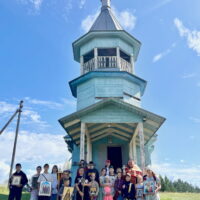 Воспитанники Воскресной школы храма святых Флора и Лавра посетили храм святого Иоанна Кронштадтского деревни Лудони