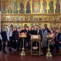 Участники Молодежного центра «Трилучье» посетили храм Покрова Пресвятой Богородицы (от Торгу)