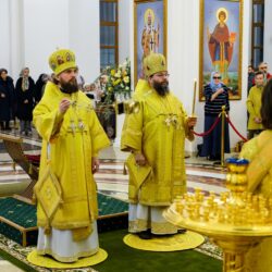 Митрополит Матфей сослужил за всенощным бдением в храме Успения Пресвятой Богородицы (в Останкино) города Москвы