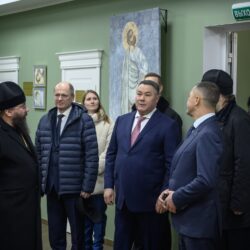 Псково-Печерский монастырь посетил полпред Президента РФ Игорь Руденя