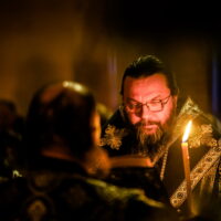 Митрополит Матфей совершил чин погребения Плащаницы Спасителя в Псково-Печерском монастыре