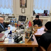 Состоялась встреча митрополита Матфея и митрополита Арсения с Владимиром Ресиным по вопросу благоукрашения Успенского храмового комплекса в Останкино