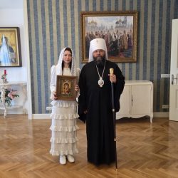 Митрополит Матфей провел встречу с Врио министра спорта Псковской области Лилией Аюповой
