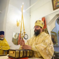 Митрополит Матфей совершил Литургию в храме святых первоверховных апостолов Петра и Павла (с Буя) города Пскова