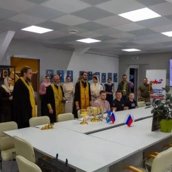 Благочинный храмов города Пскова совершил чин освящения здания фонда «Защитники Отечества»