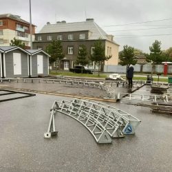 В Печорах начался монтаж площадки фестиваля монастырской кухни «Архондарик»